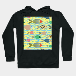 Fishes Swimming Right Hoodie